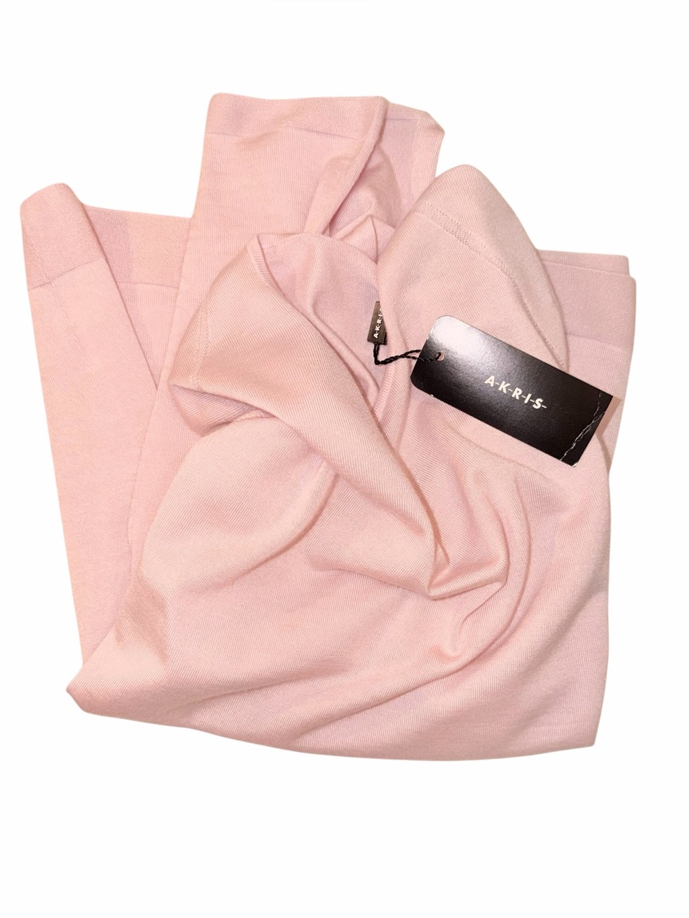 Akris NWT Silk Blend Pale Pink Crewneck Knit Top Lightweight and Flowy